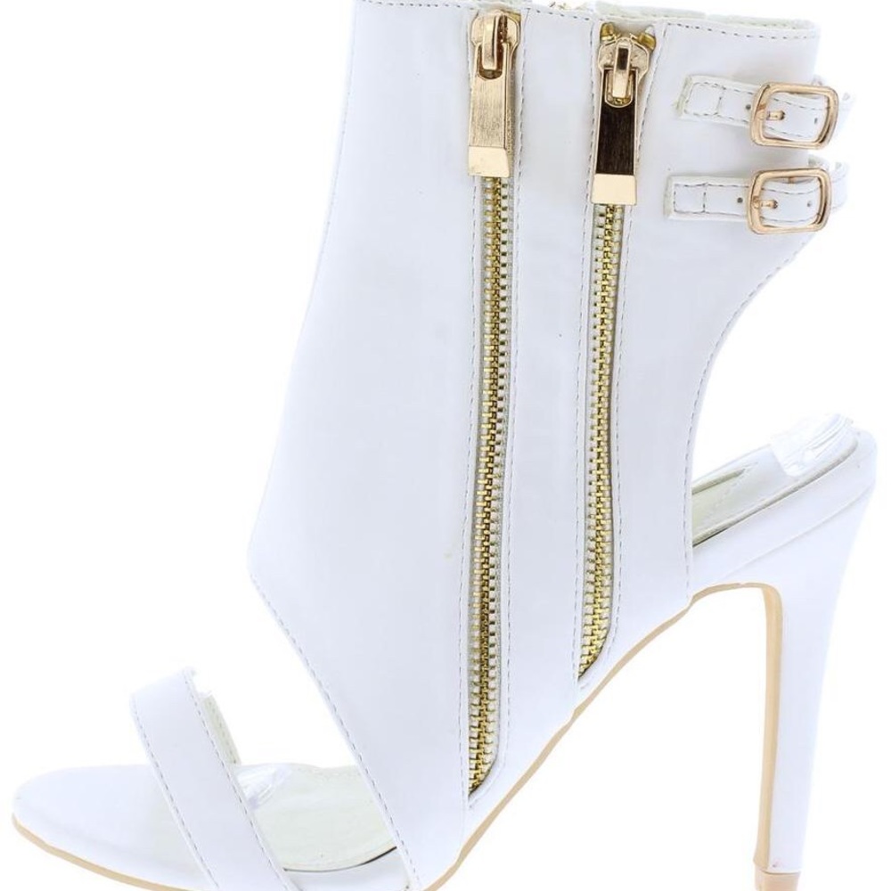 Miami White Faux Leather Sandal
